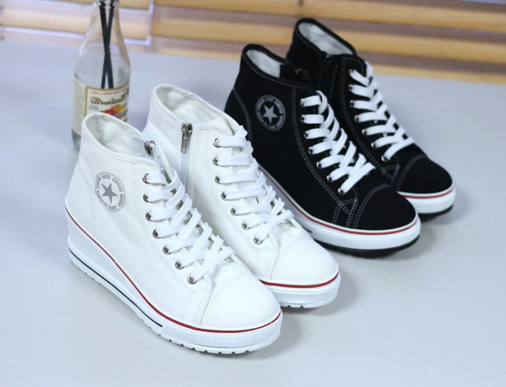 웨지힐 하이탑 스니커즈 이미지