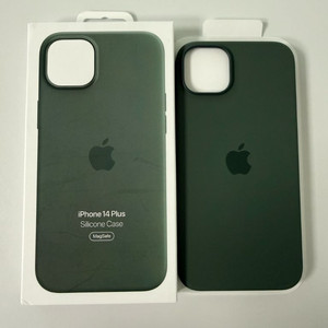 미사용 새제품)아이폰14 플러스 정품 실리콘 케이스 올리브 이미지