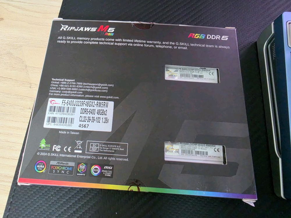 Gskill RIPJAWS M5 DDR5 96GB 6400 CL32 이미지