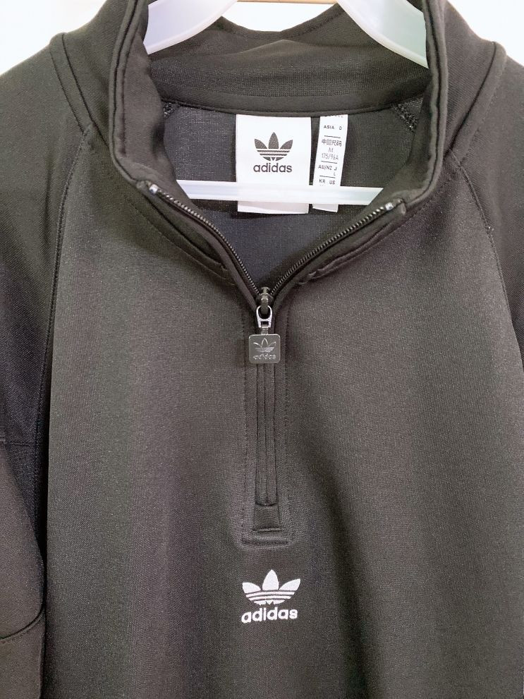 (M)아디다스남자오리지널불꽃루즈핏반집업맨투맨 이미지