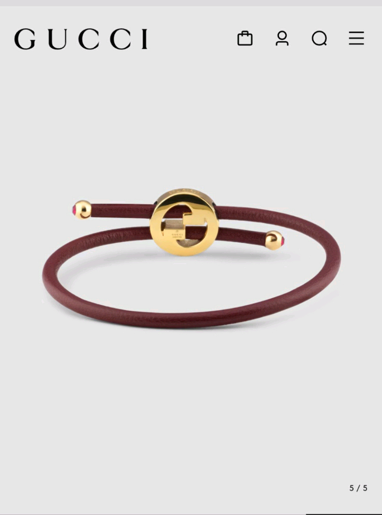 (정품) 구찌 에나멜 라운드 인터로킹 G 팔찌 이미지