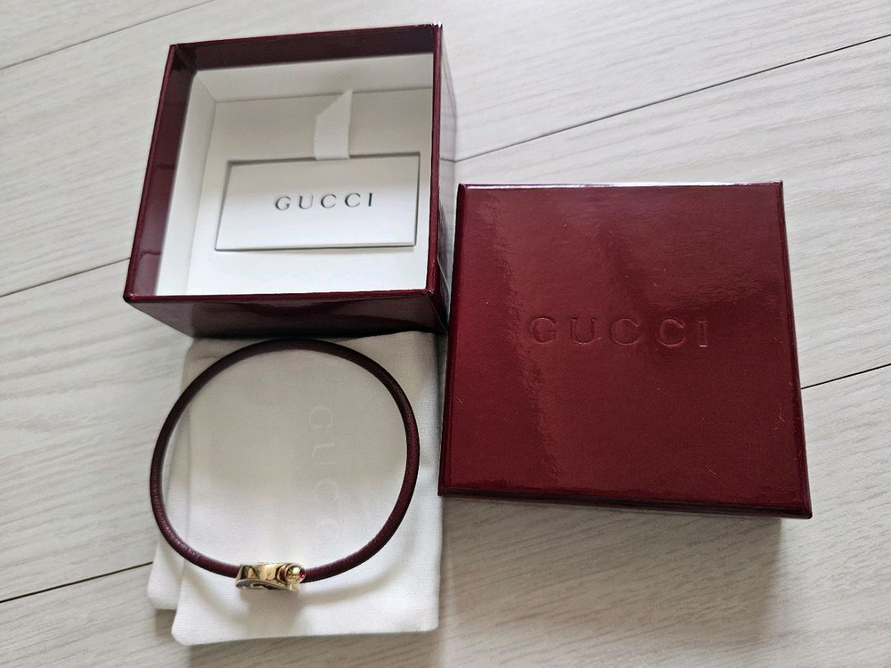 (정품) 구찌 에나멜 라운드 인터로킹 G 팔찌 이미지