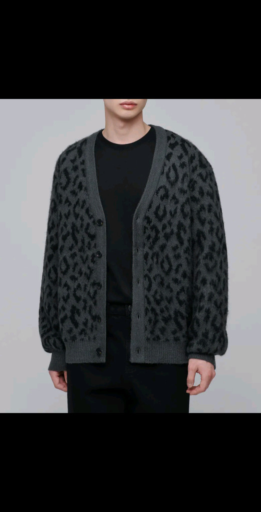 새상품 무신사 레오파드 모헤어 가디건 L 이미지