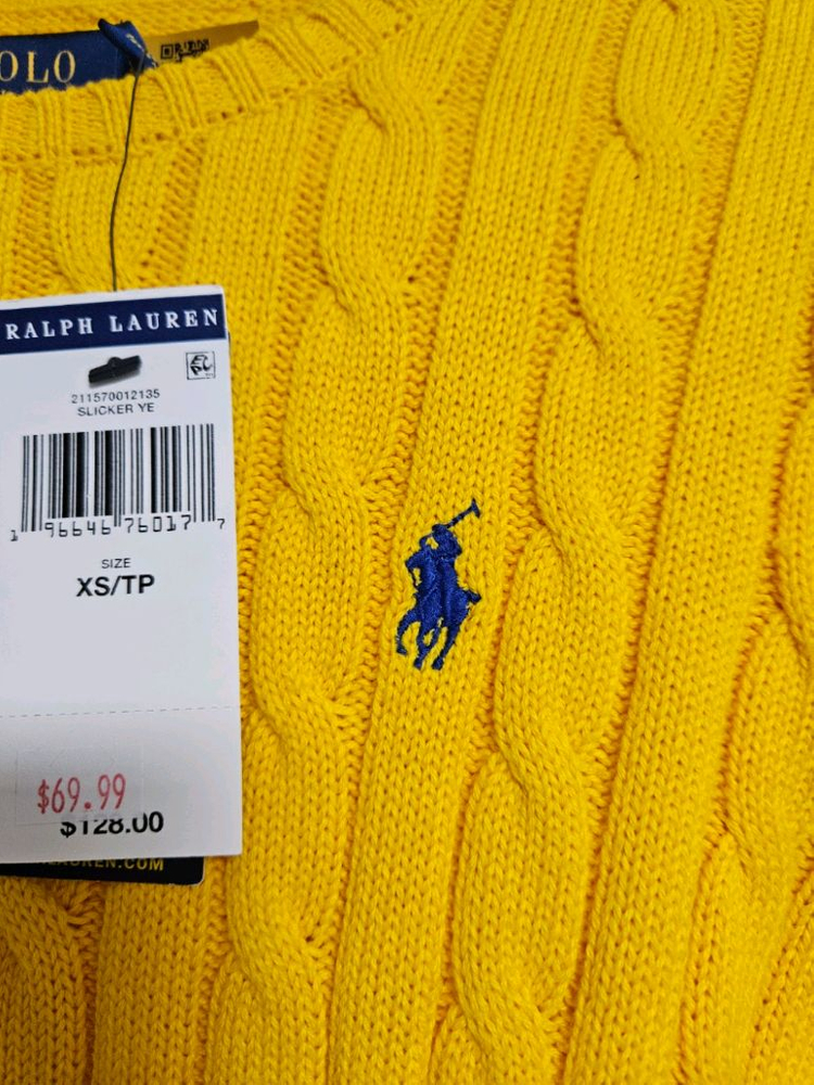 폴로랄프로렌 택새옷 케이블니트 꽈배기니트 스웨터 이미지