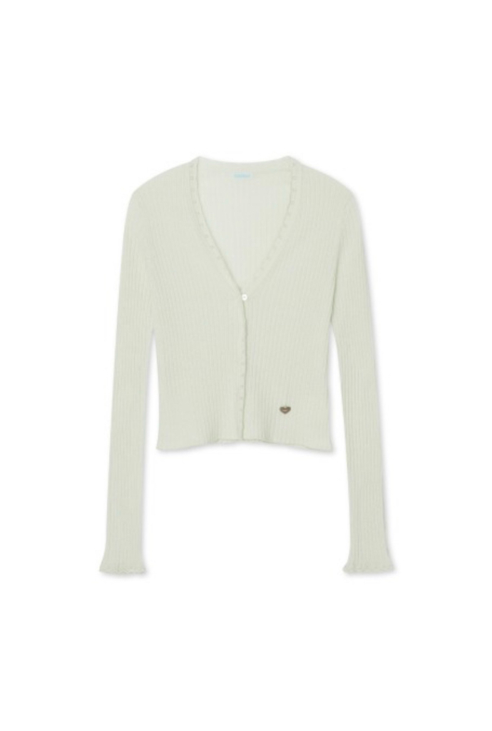 타낫 소프트 레이스 니트 가디건 민트 이미지