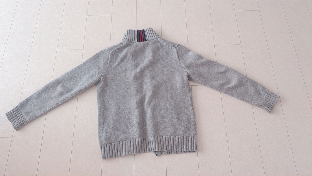 폴로 랄프로렌 키즈 그레이 집업 면 니트 M(10-12) 이미지