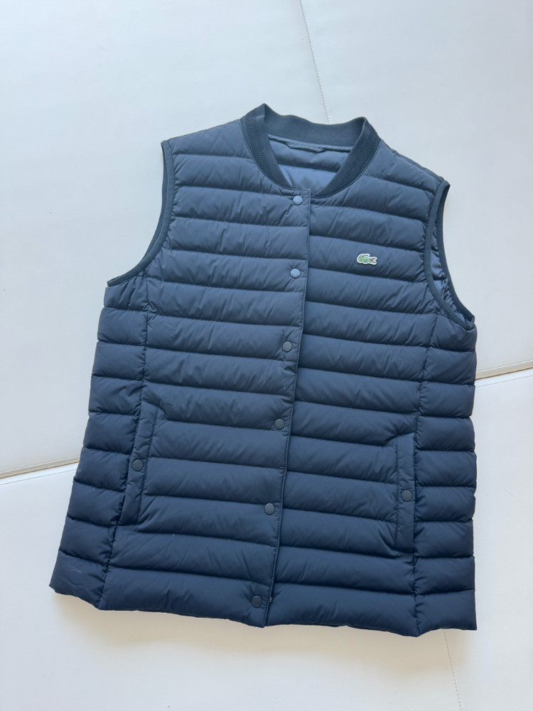 라코스테 패딩 조끼 블랙 이미지
