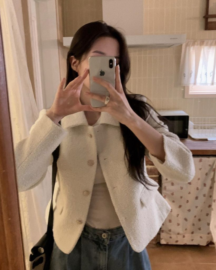 objet 오브제 울 트위드 자켓 이미지