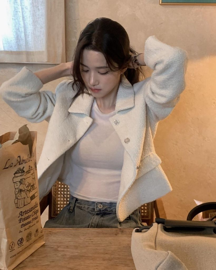 objet 오브제 울 트위드 자켓 이미지