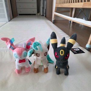 포켓몬스터 인형3개 일괄 님피아 블래키 에브이 이미지