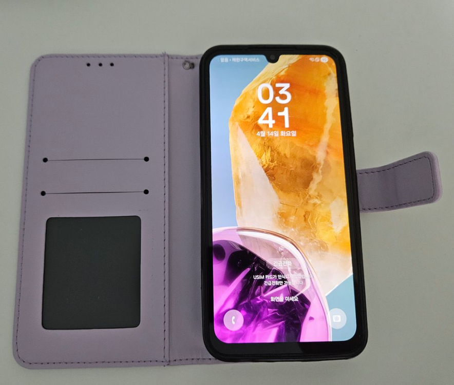 삼성 갤럭시 와이드7 (A155) 라이트 블루 128GB 가성비폰 (+새케이스) 이미지