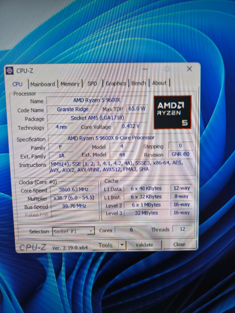 amd 라이젠 9600x 이미지