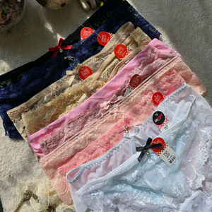 여성팬티95 사이즈 10장 묶음 판매 혼합 심리스 레이스 노라인 이미지