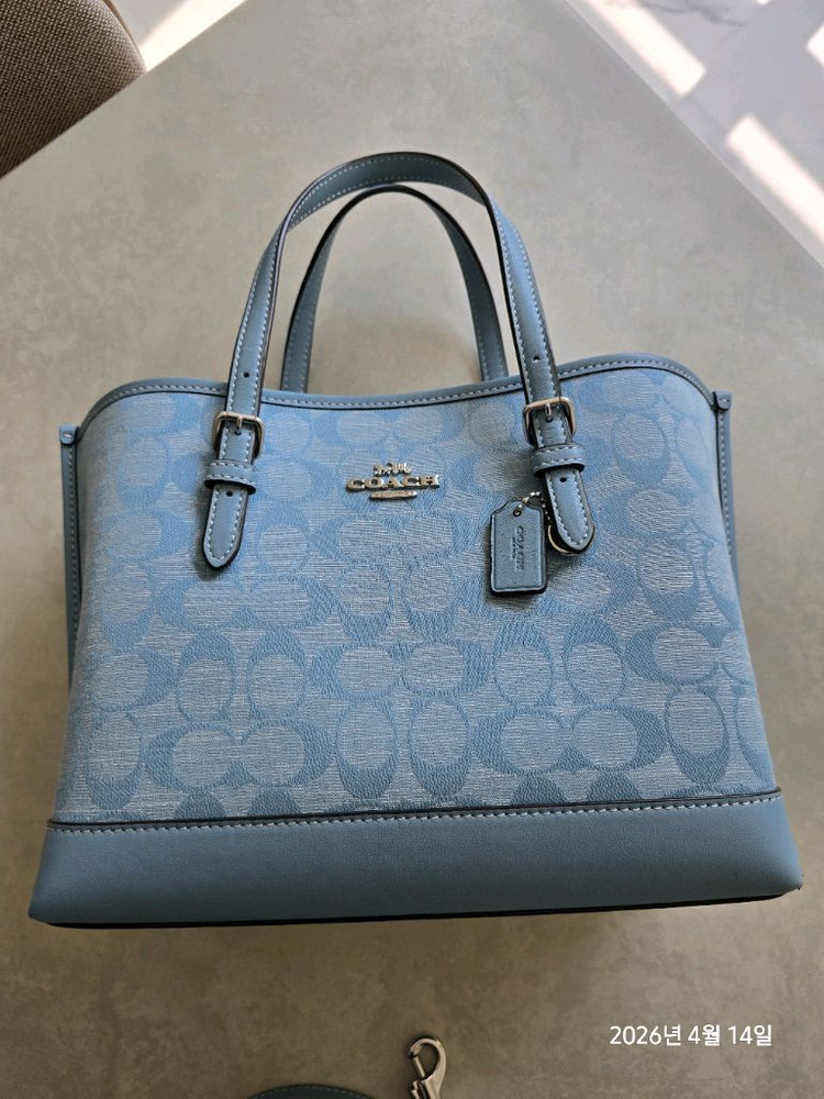 코치 시그니처 샴브레이 몰리 25 토트백 크로스백 이미지