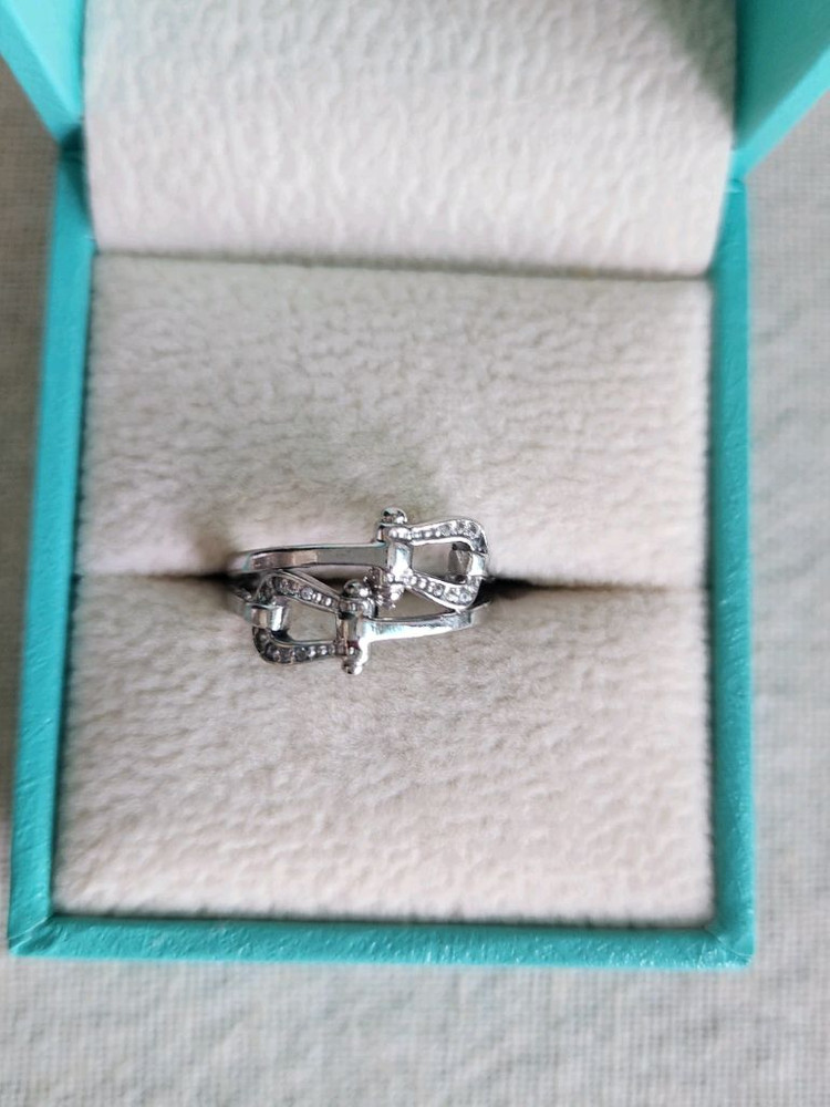 18k화이트애끼반지 이미지