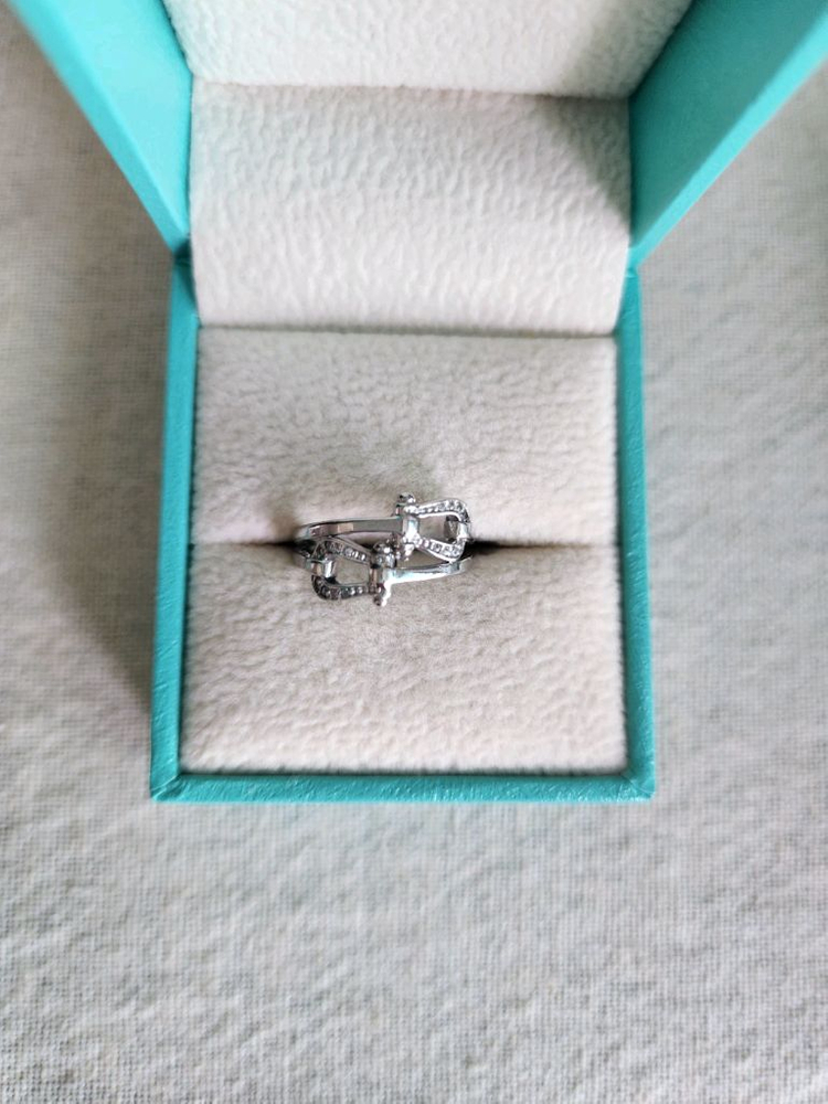 18k화이트애끼반지 이미지