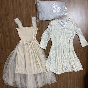 레이스 웨딩 드레스 + 베일 일괄(사이즈 m) 이미지