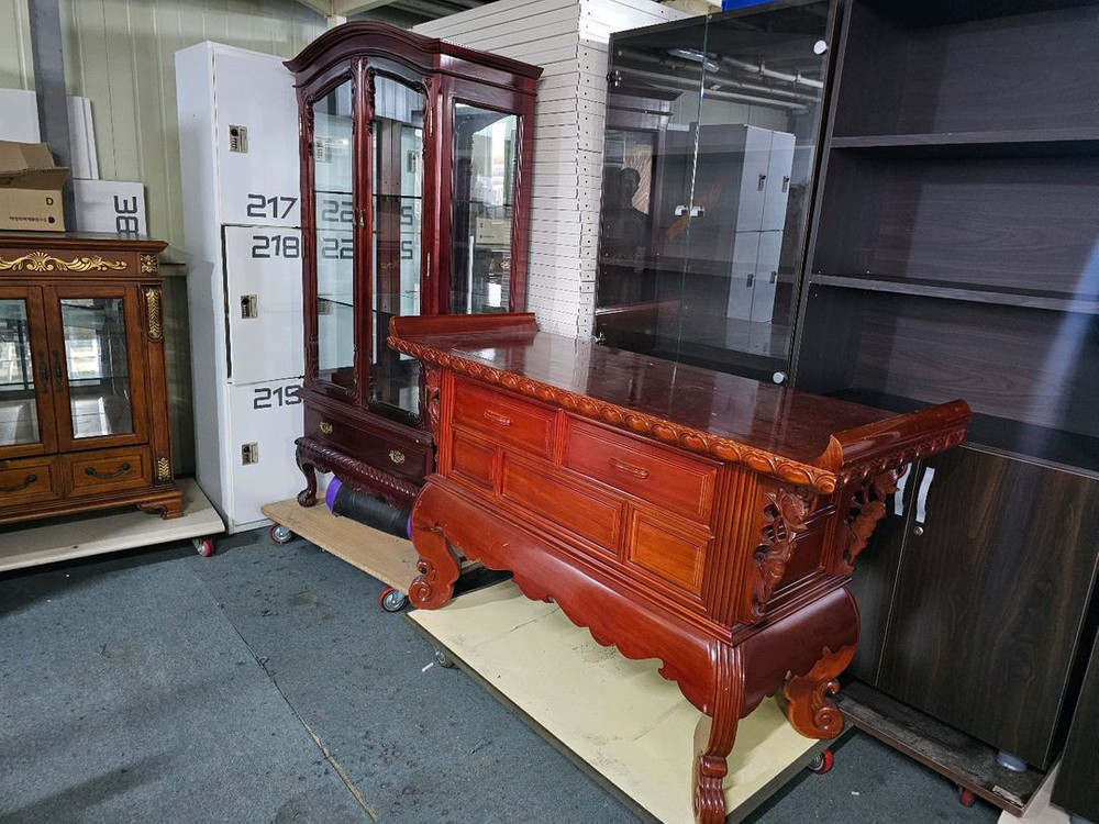 유리진열장 보관함 사물함 중고 엔틱 이미지