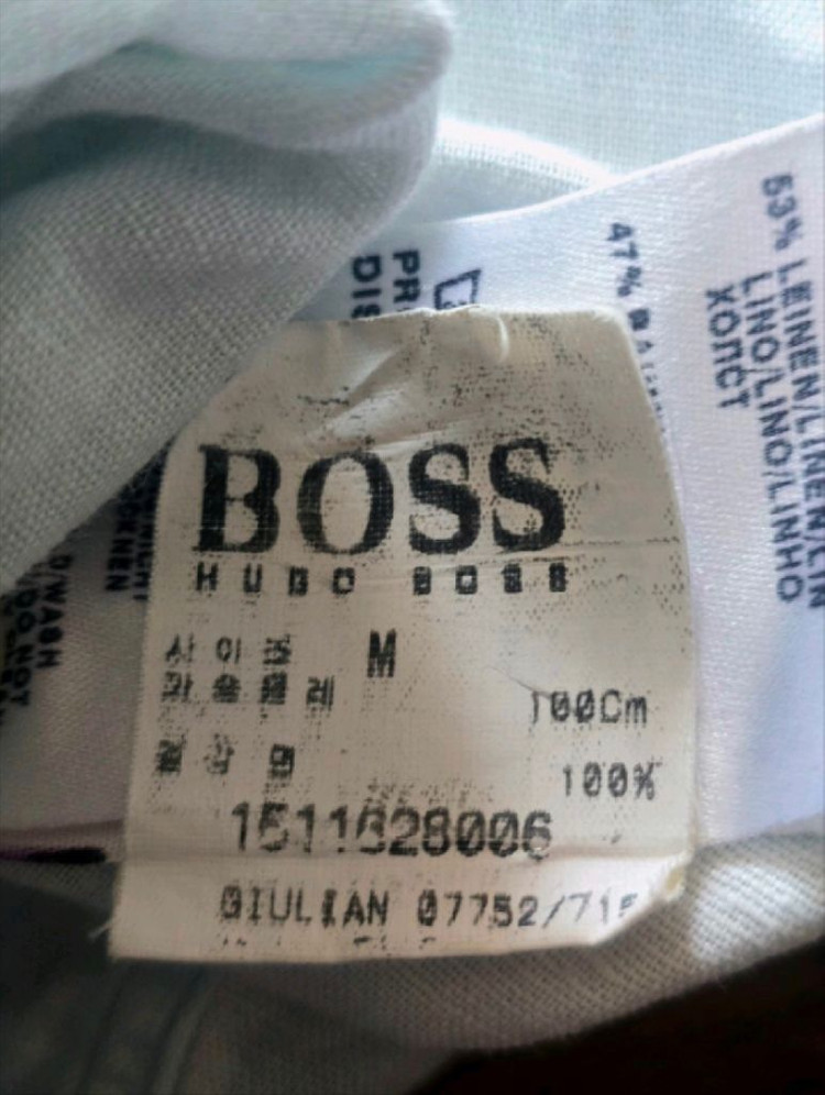 ( 가격인하 ) 정품 HUGO BOSS 휴고 보스 린넨 셔츠 M 사이즈 이미지