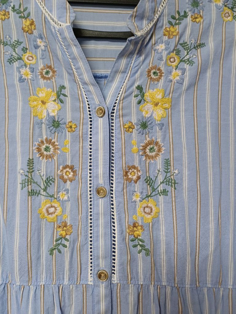 써스데이아일랜드 플라워셔츠원피스 55 보헤미안모리걸 이미지