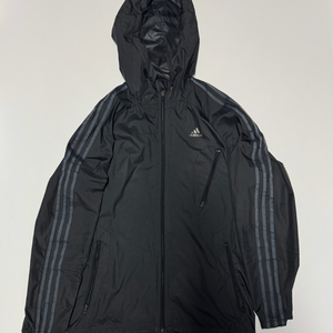 아디다스 올드스쿨 밑단 스트링 삼선 후드 바람막이 M 이미지