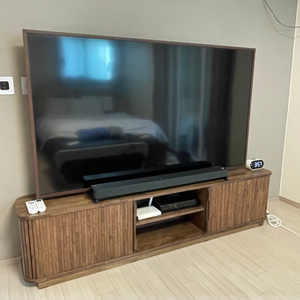 우드테라피 맞춤 원목 거실TV장 이미지