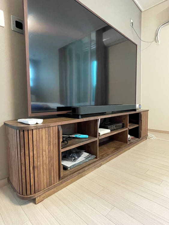 우드테라피 맞춤 원목 거실TV장 이미지