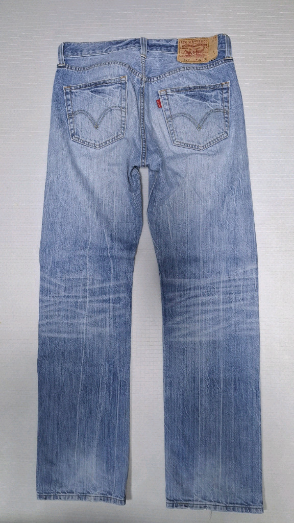 리바이스 501 오리지널 데님팬츠 W32 L33 90st 워싱 이미지