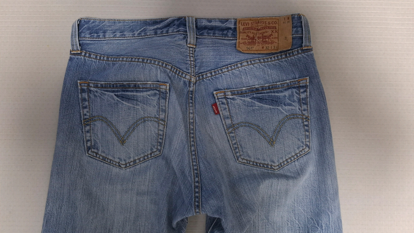 리바이스 501 오리지널 데님팬츠 W32 L33 90st 워싱 이미지