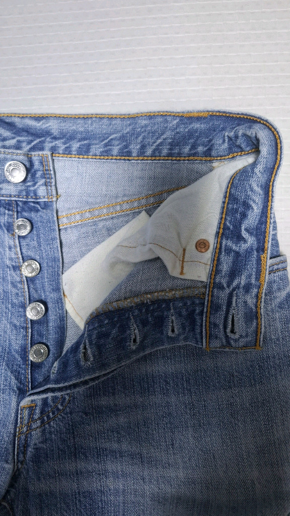 리바이스 501 오리지널 데님팬츠 W32 L33 90st 워싱 이미지