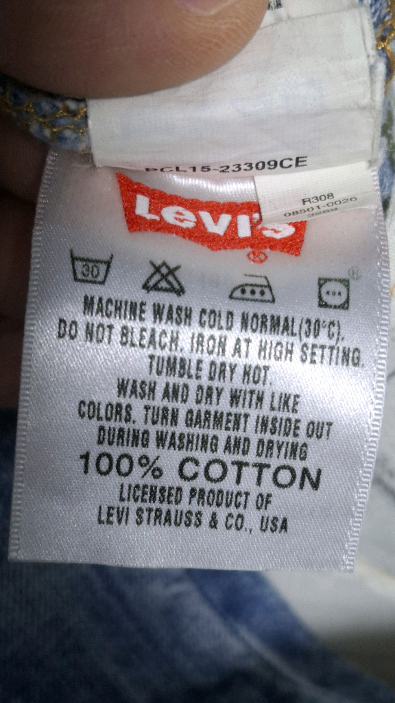 리바이스 501 오리지널 데님팬츠 W32 L33 90st 워싱 이미지