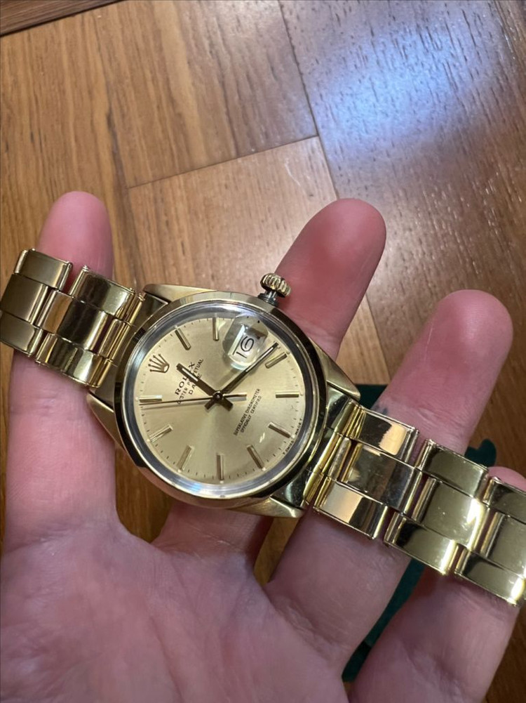 롤렉스 15505 34mm 오이스터 데이트 14k 캡골드 골드쉘 이미지