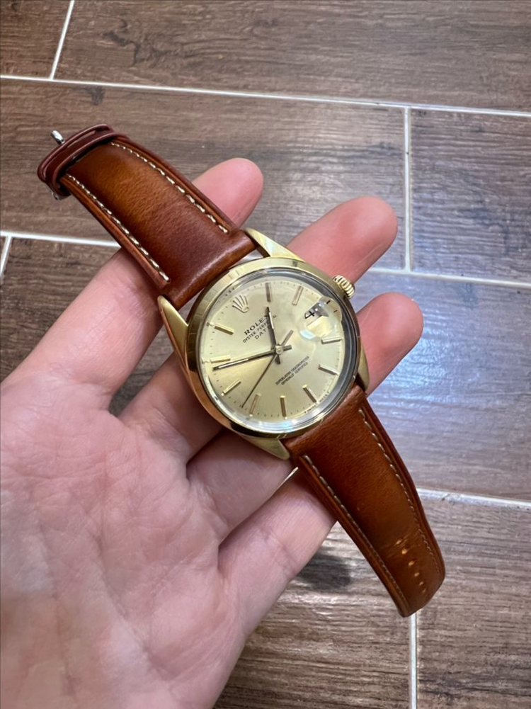 롤렉스 15505 34mm 오이스터 데이트 14k 캡골드 골드쉘 이미지