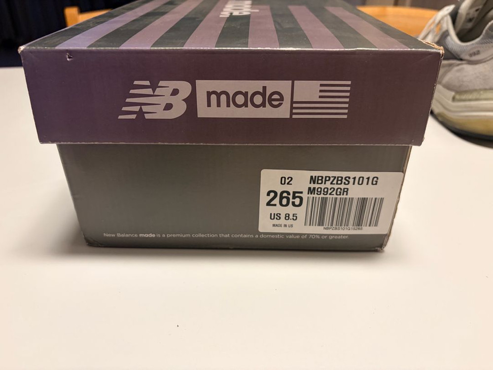 뉴발란스 992 그레이 운동화 265 이미지