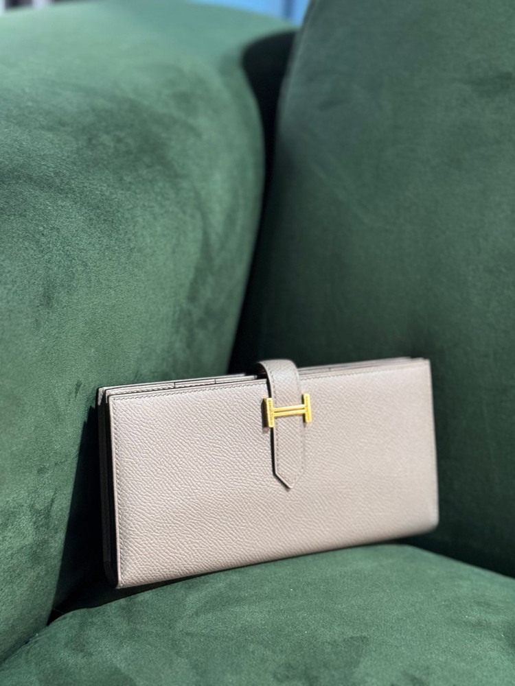 정품 에르메스 베안 장지갑 그리스에땅 금장 이미지