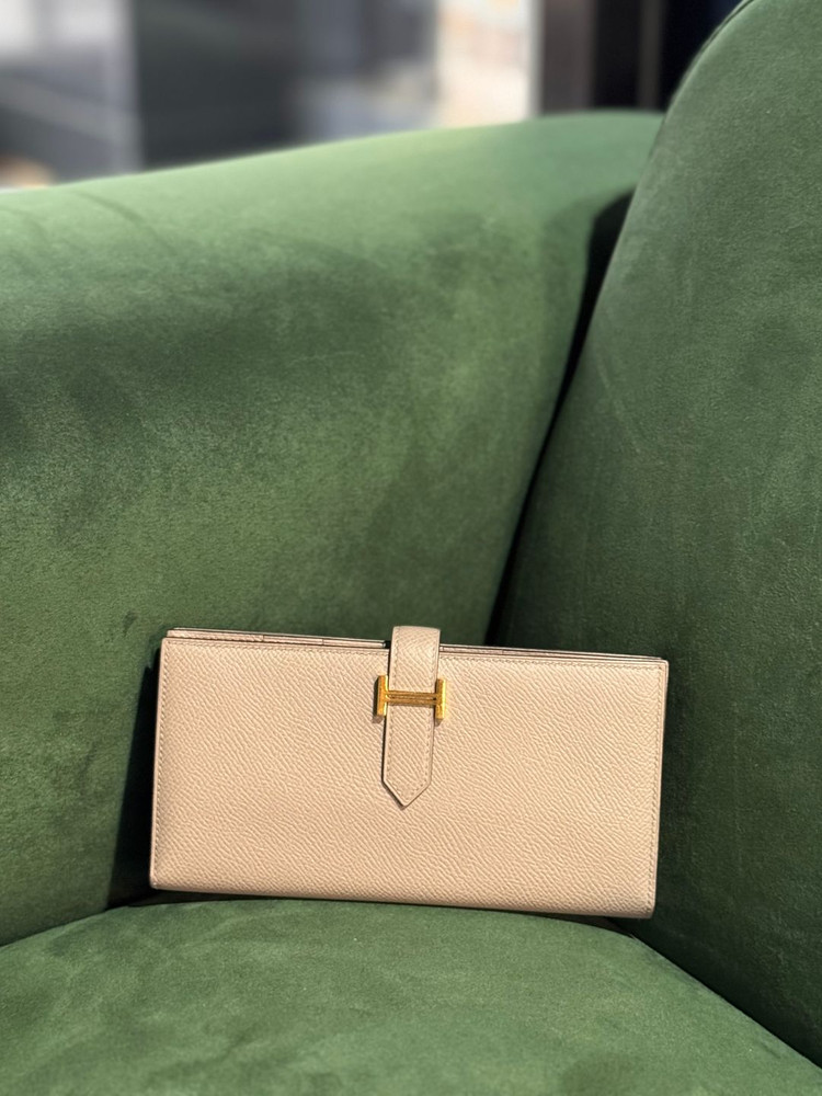 정품 에르메스 베안 장지갑 그리스에땅 금장 이미지