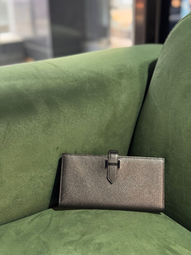 정품 에르메스 베안 장지갑 쏘블랙 이미지