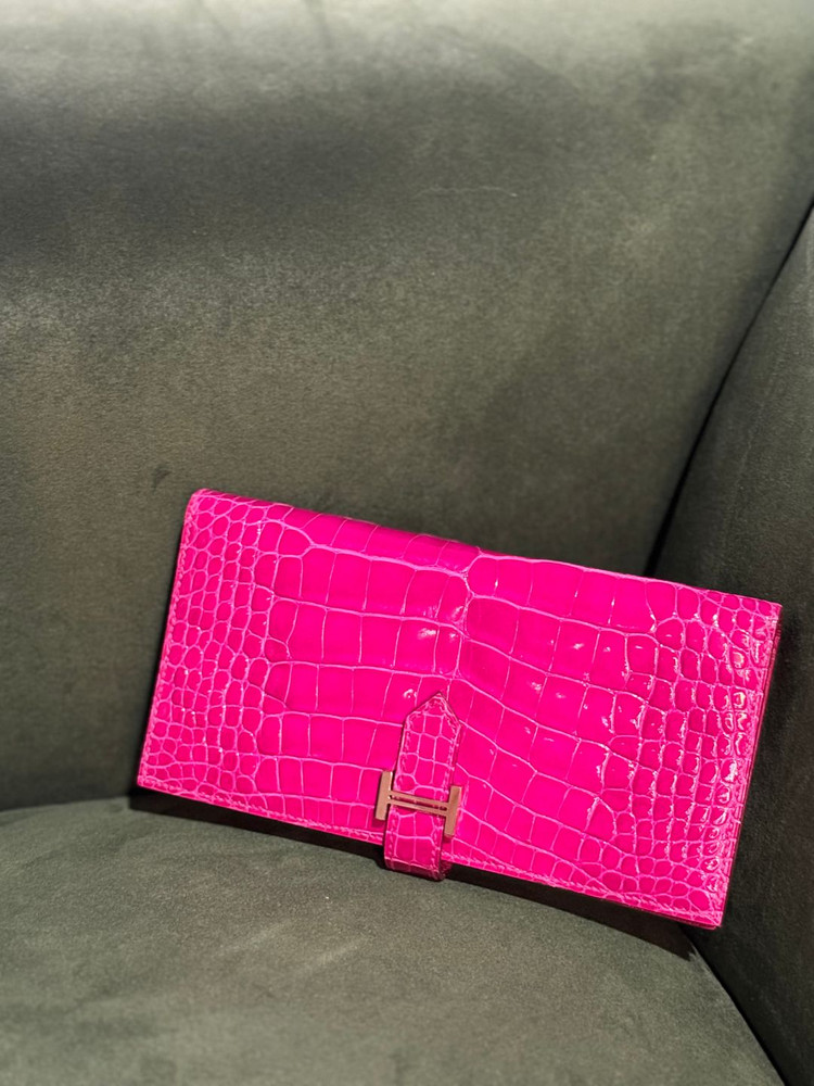 정품 에르메스 베안 장지갑 와니 은장 이미지