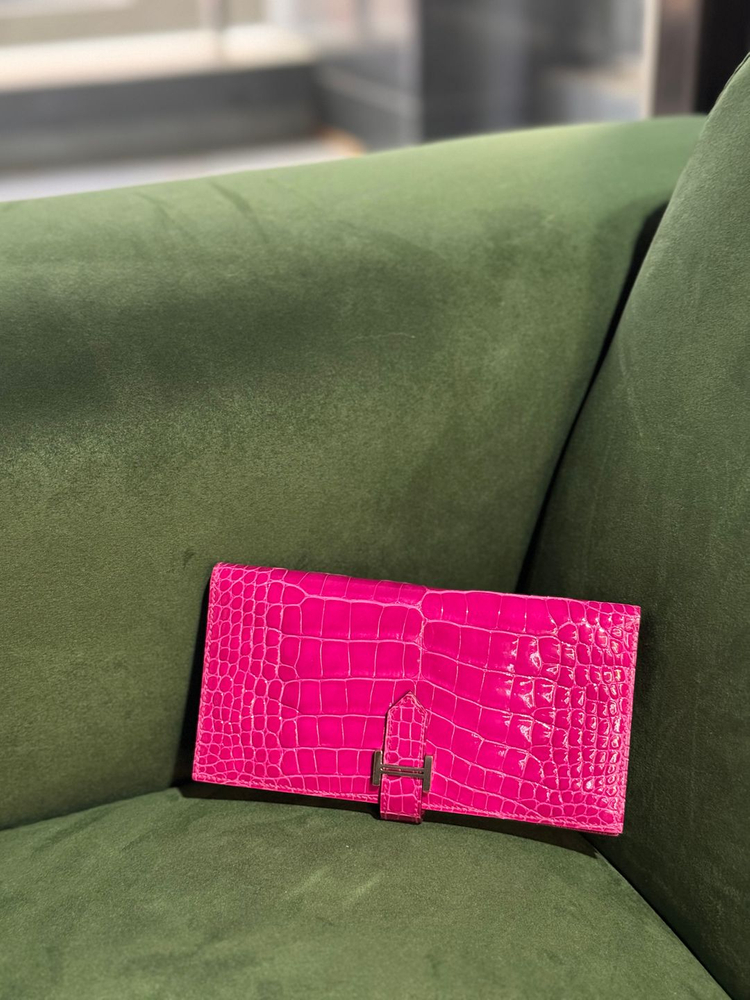 정품 에르메스 베안 장지갑 와니 은장 이미지