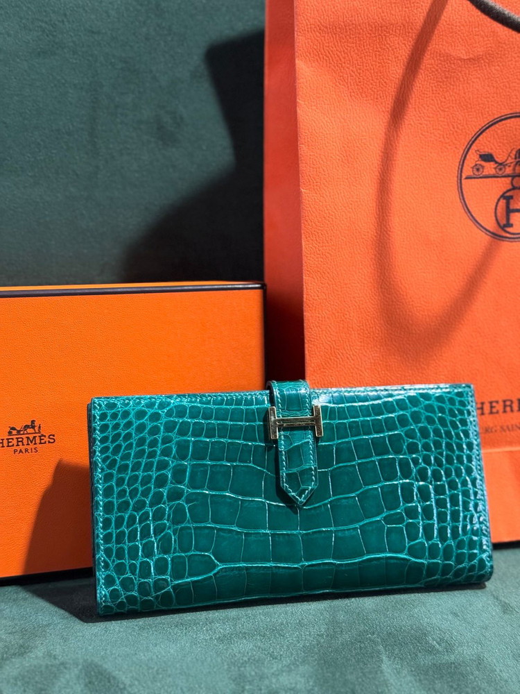 정품 에르메스 베안 장지갑 와니 헐크 금장 이미지