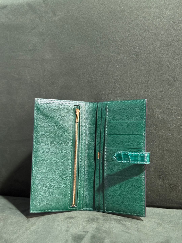 정품 에르메스 베안 장지갑 와니 헐크 금장 이미지