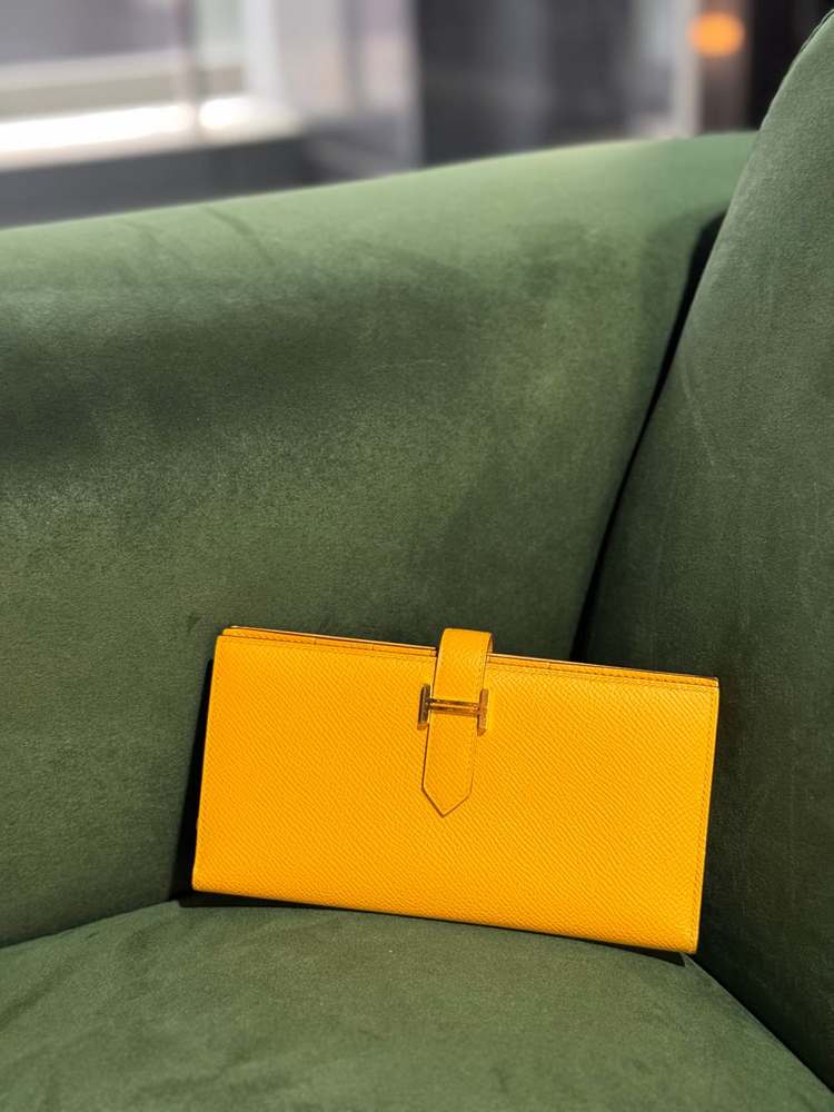 정품 에르메스 베안 장지갑 존엠브레 금장 이미지