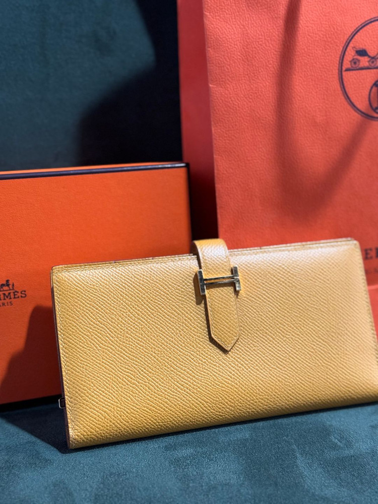 정품 에르메스 베안 장지갑 존엠브레 금장 이미지