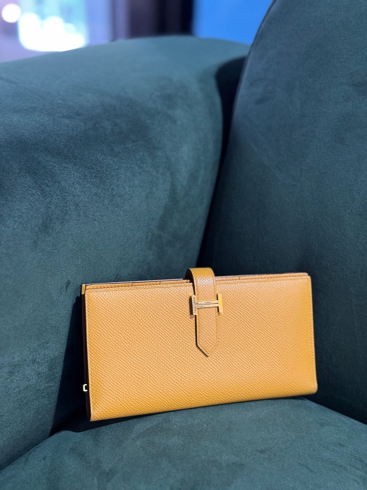 정품 에르메스 베안 장지갑 존엠브레 금장 이미지