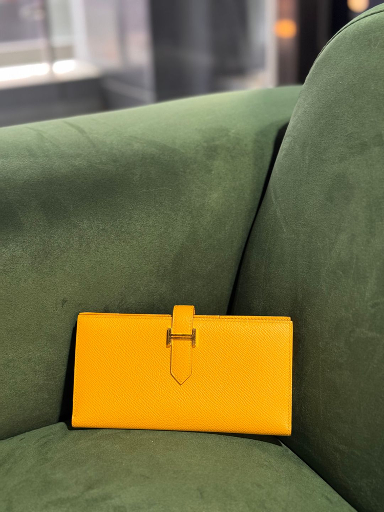 정품 에르메스 베안 장지갑 존엠브레 금장 이미지