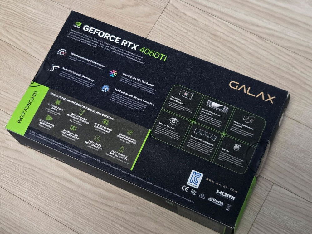 갤럭시 GALAX 지포스 RTX 4060 Ti OC V2 D6 8GB 이미지