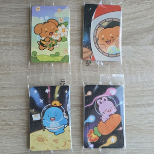 미개봉) 픽셀리 덕개 잠뜰 수현 우주 꿀벌 포토카드 포카 이미지