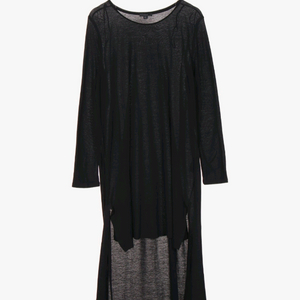 COS 면100% 블랙 언발란스 롱원피스 66-77 이미지