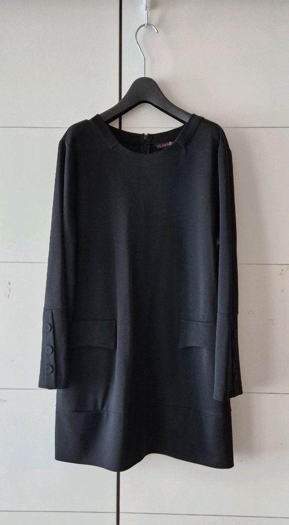 COS 면100% 블랙 언발란스 롱원피스 66-77 이미지