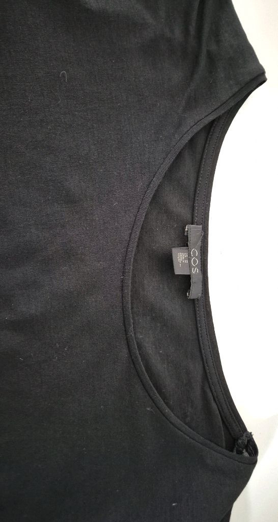 COS 면100% 블랙 언발란스 롱원피스 66-77 이미지